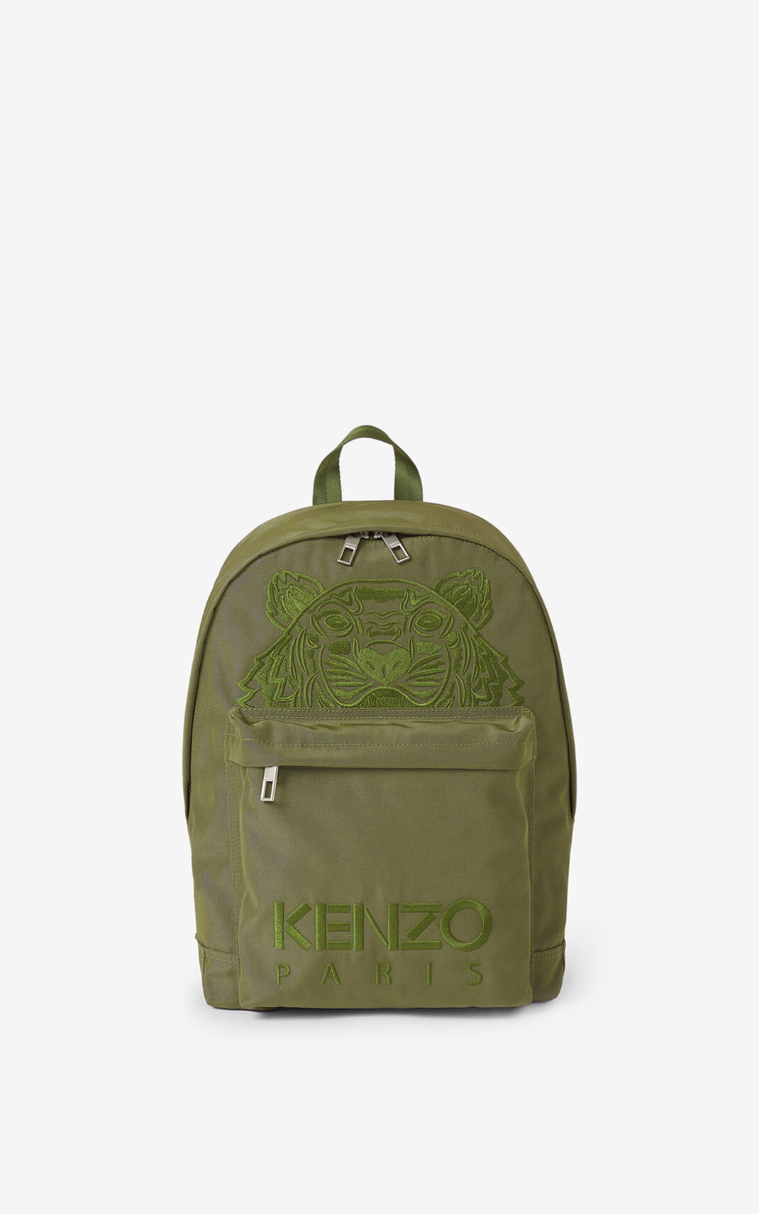 Kenzo Canvas Kampus 虎 リュック メンズ オリーブ - AZLXJM083